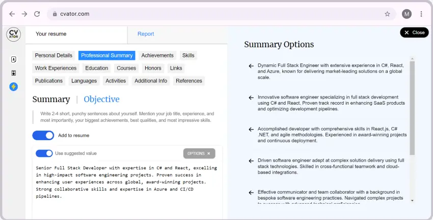 Industry-Specific Profile Optimization